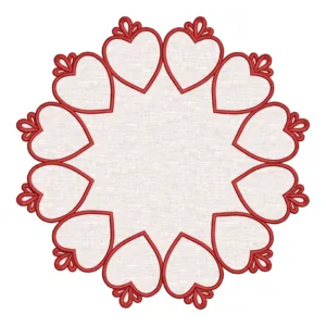 Matriz de Sousplat Coração 008